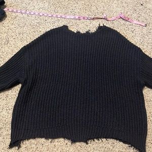 Rag Poets Black Sweater